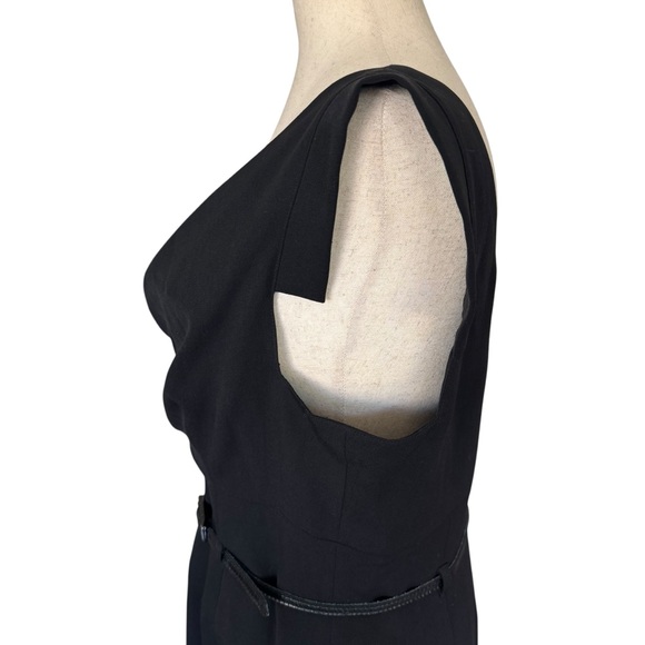 Black Halo Classic Jackie O Draped Pencil Sheath Dress size 14 - Picture 11 of 16